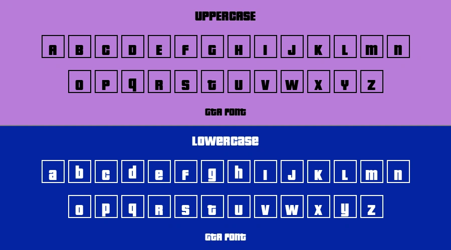GTA Font Preview