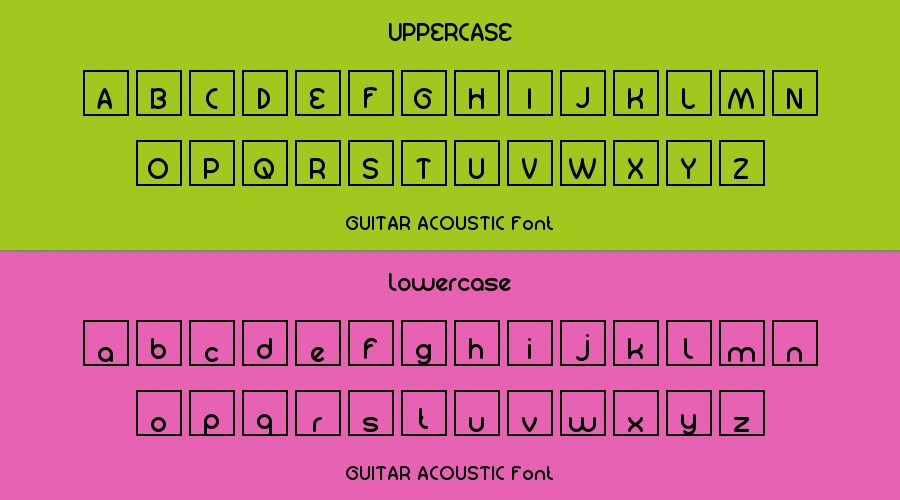 GUITAR ACOUSTIC Font Preview