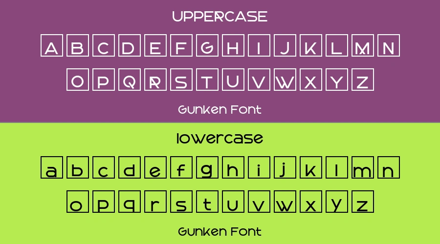 Gunken Font Preview