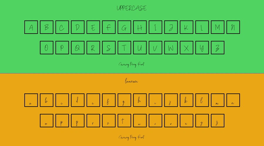 Gunung Pring Font Preview