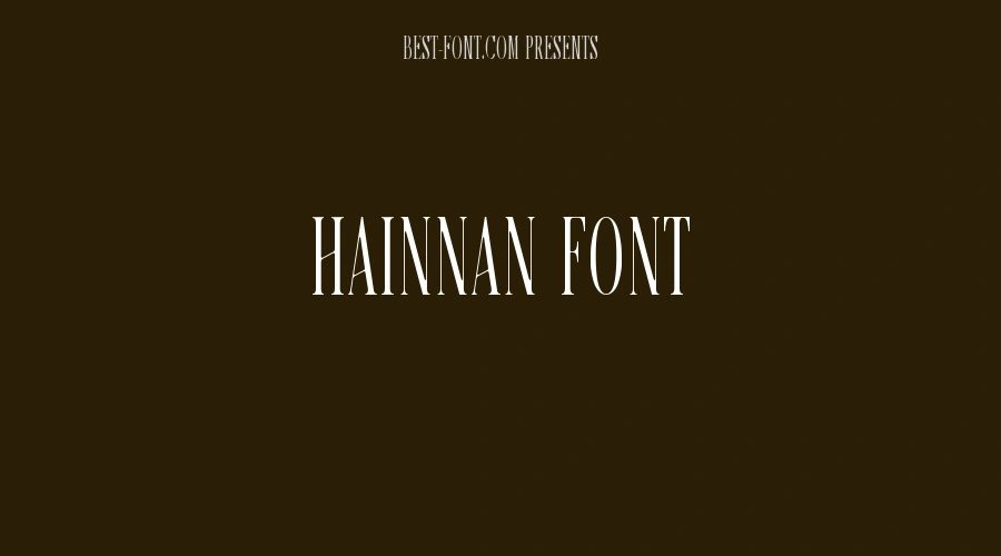 Hainnan Font