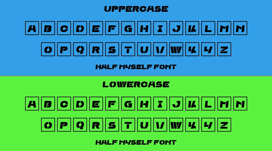 Half Myself Font Preview