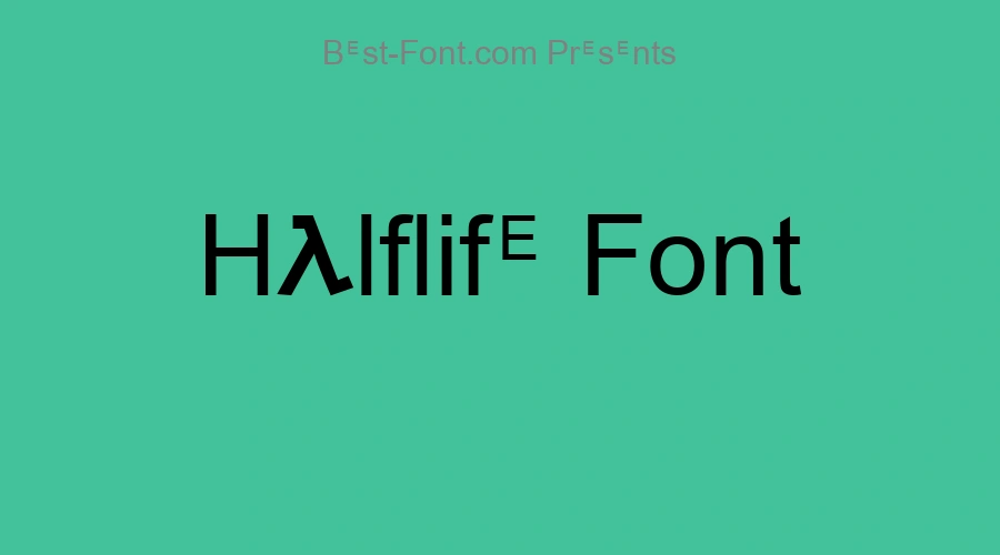 Halflife Font