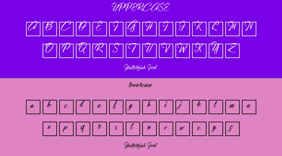 Hallelujah Font Preview