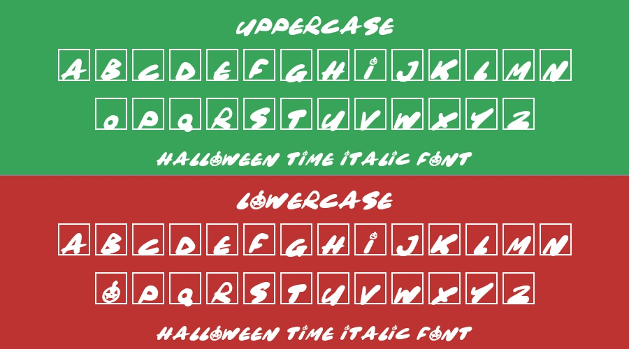 Halloween Time Italic Font Preview