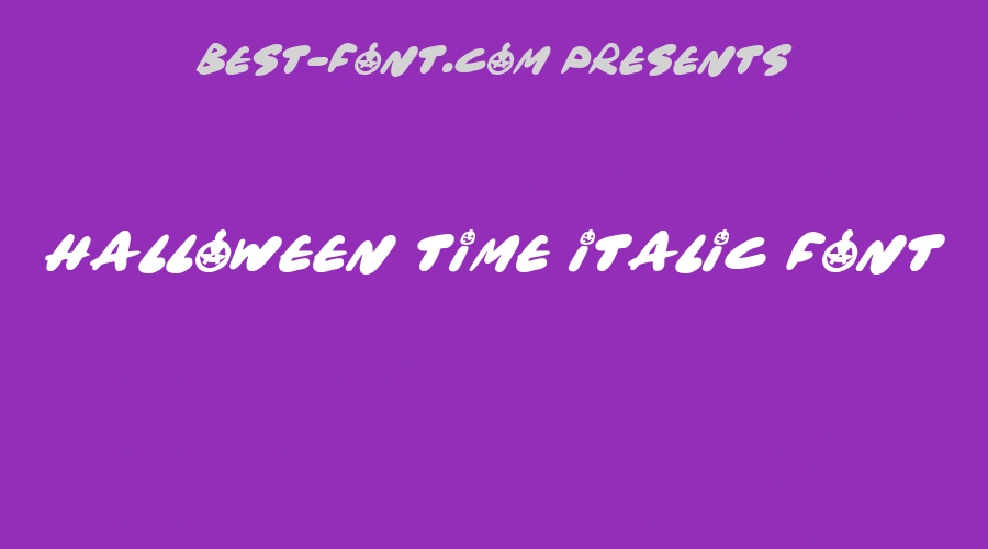 Halloween Time Italic Font