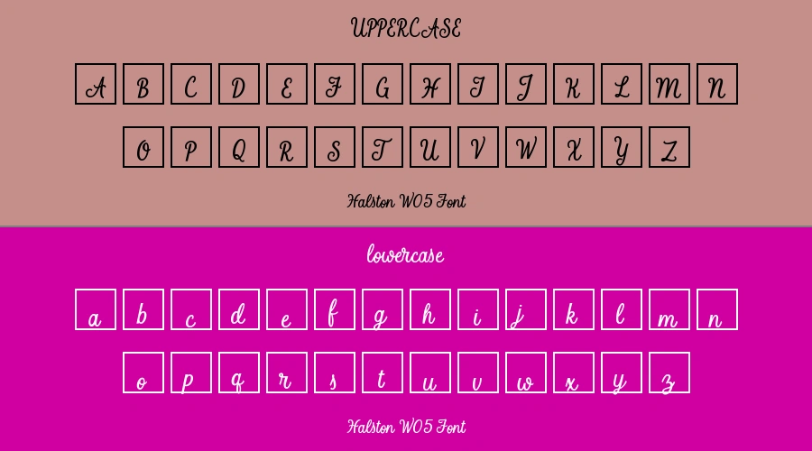 Halston W05 Font Preview