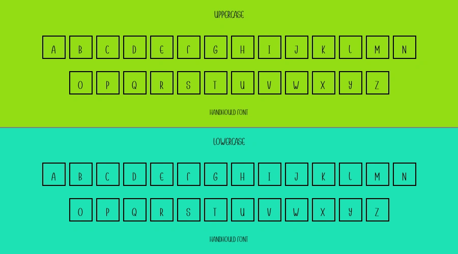 Handhould Font Preview