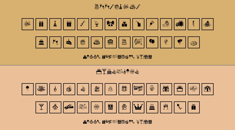 Happy Birthday Font Preview