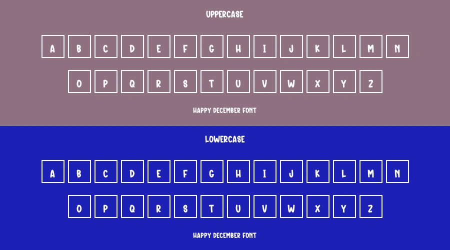 Happy December Font Preview
