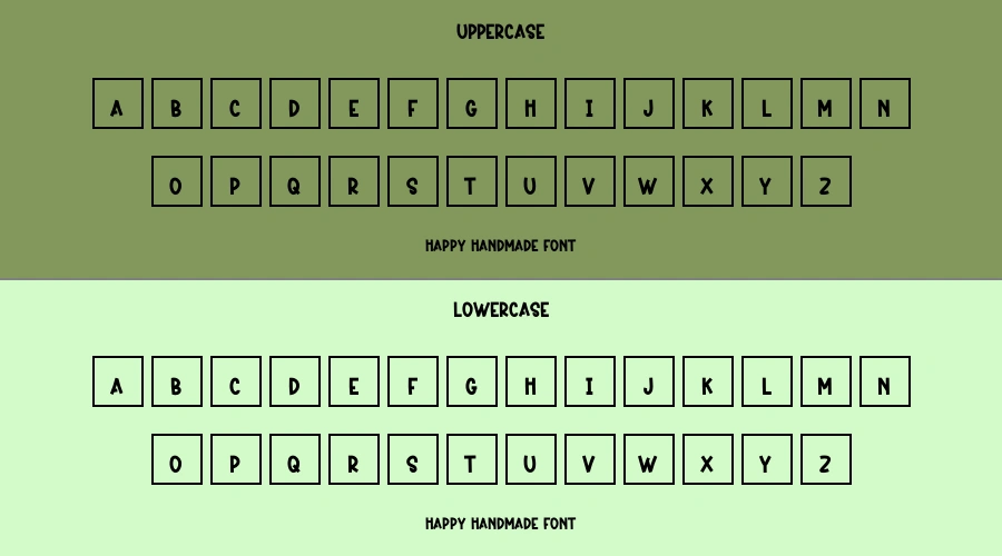 Happy Handmade Font Preview