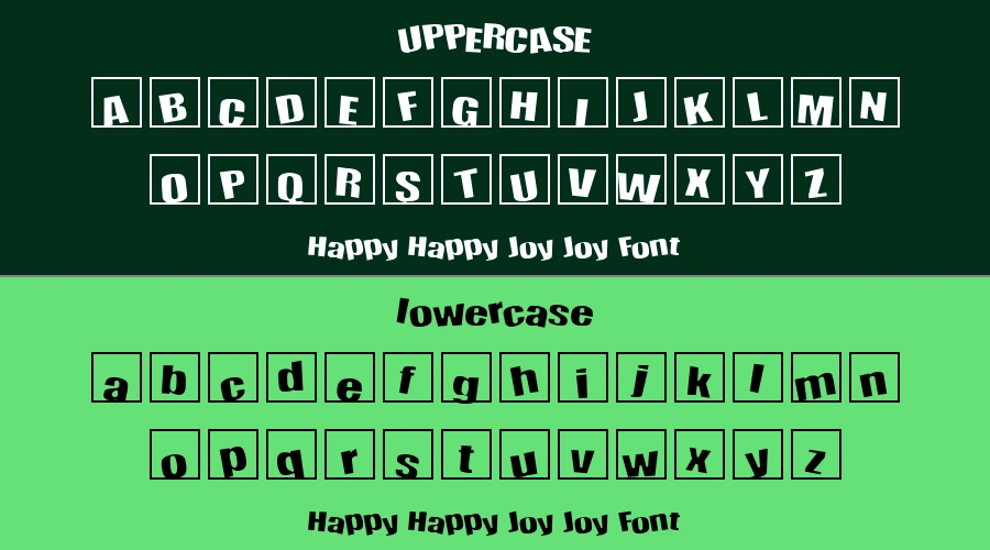 Happy Happy Joy Joy Font Preview