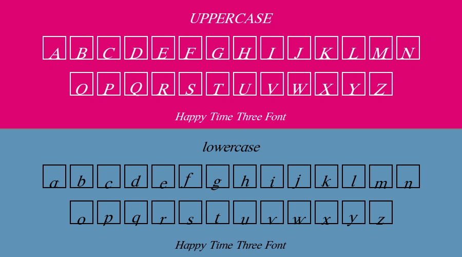 Happy Time Three Font Preview