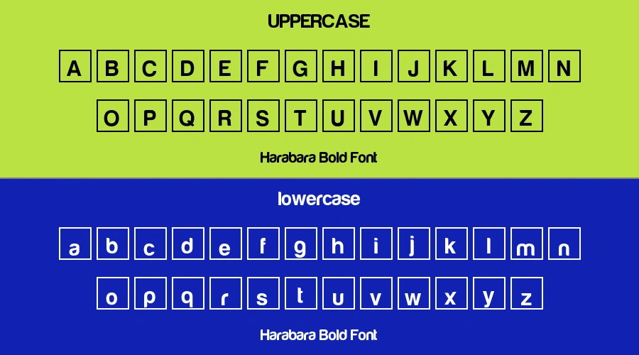 Harabara Bold Font Preview