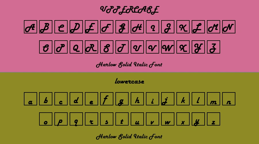 Harlow Solid Italic Font Preview
