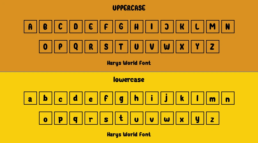Harys World Font Preview