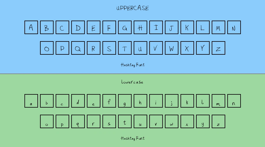 Hashtag Font Preview