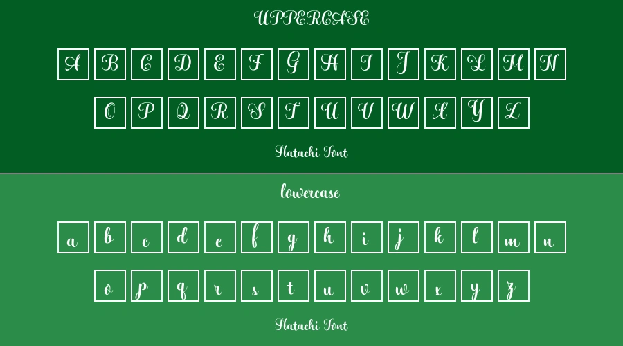 Hatachi Font Preview