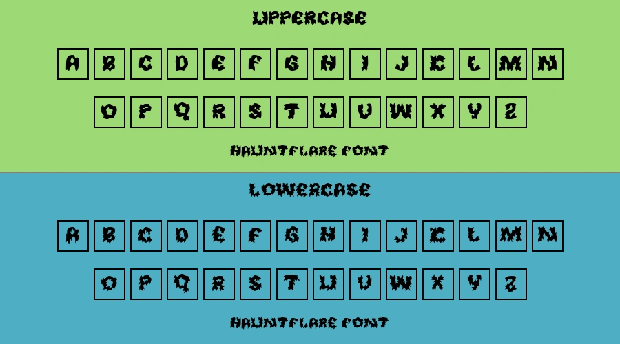 Hauntflare Font Preview