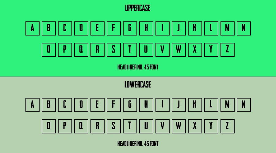 Headliner No 45 Font Preview