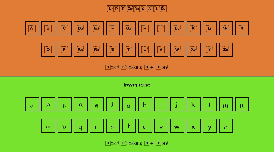 Heart Breaking Bad Font Preview