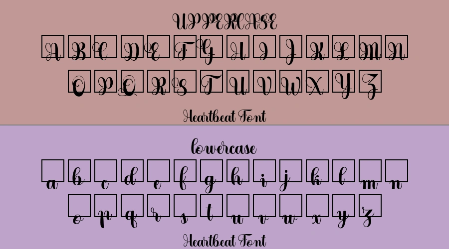 Heartbeat Font Preview