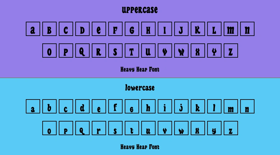Heavy Heap Font Preview