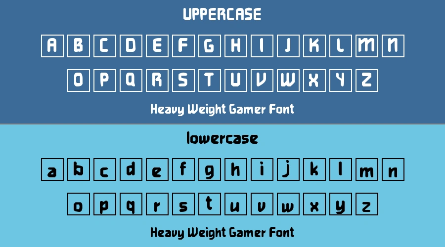 Heavy Weight Gamer Font Preview
