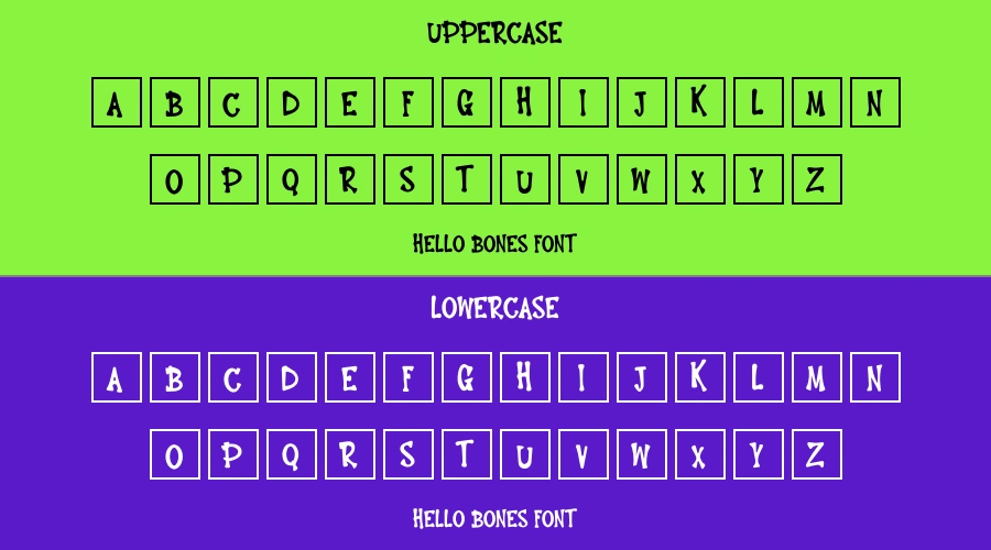 Hello Bones Font Preview