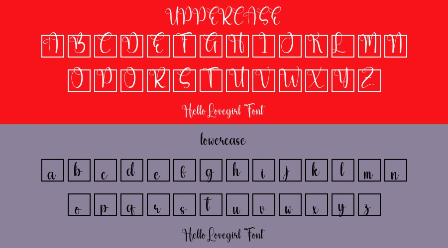 Hello Lovegirl Font Preview