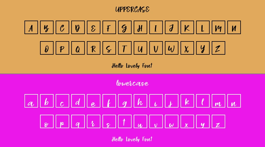 Hello Lovely Font Preview
