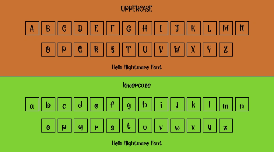 Hello Nightmare Font Preview
