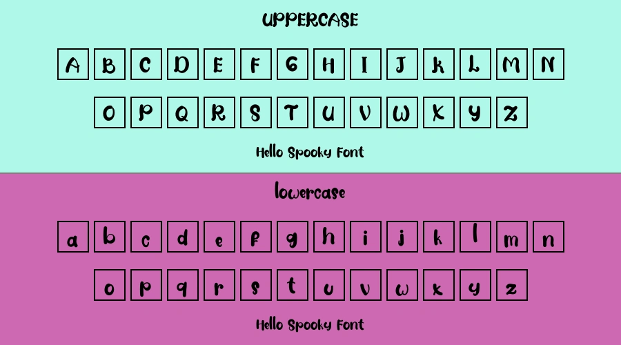 Hello Spooky Font Preview