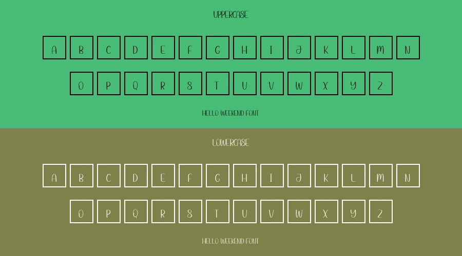 Hello Weekend Font Preview