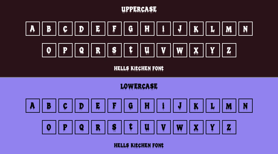 Hells Kitchen Font Preview