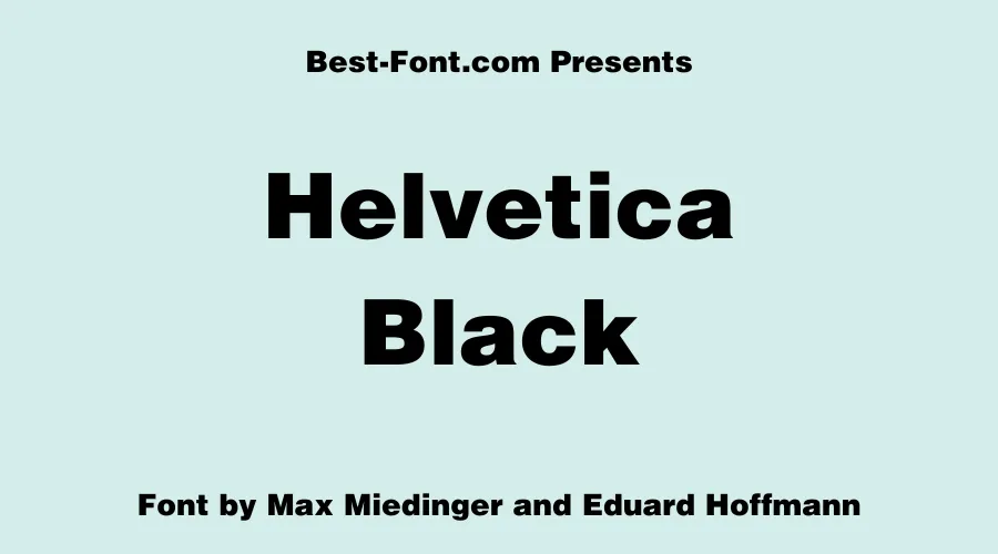 Helvetica Black Font