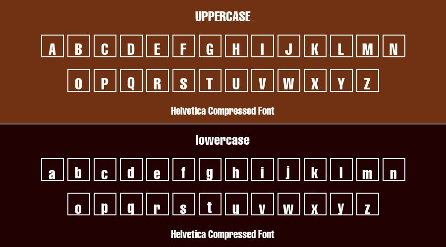 Helvetica Compressed Font Preview