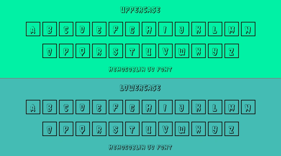 Hemogoblin 3D Font Preview