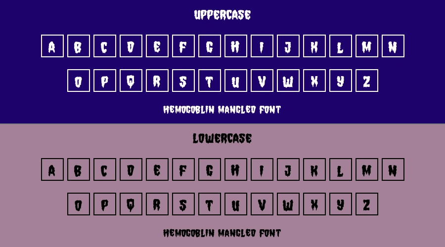 Hemogoblin Mangled Font Preview