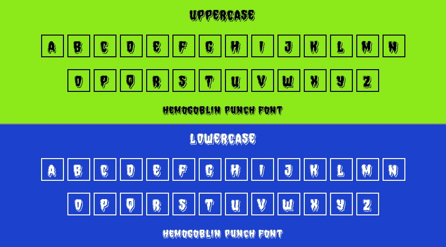 Hemogoblin Punch Font Preview
