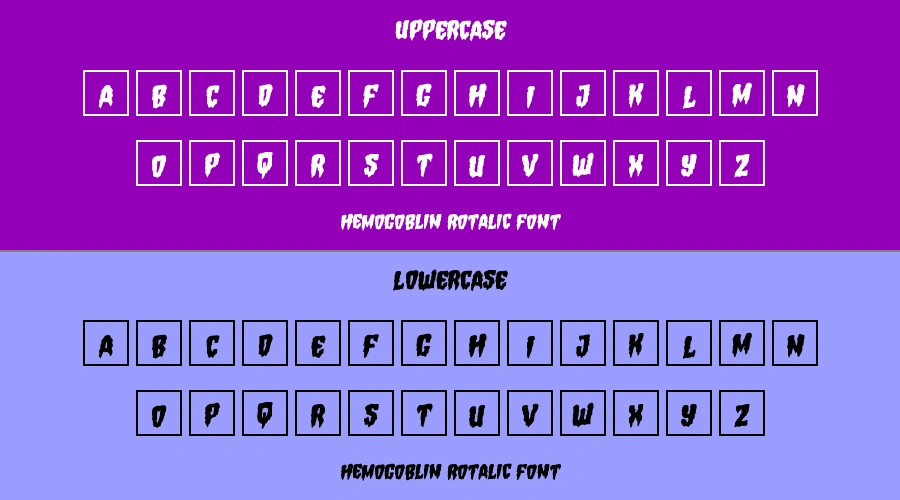 Hemogoblin Rotalic Font Preview