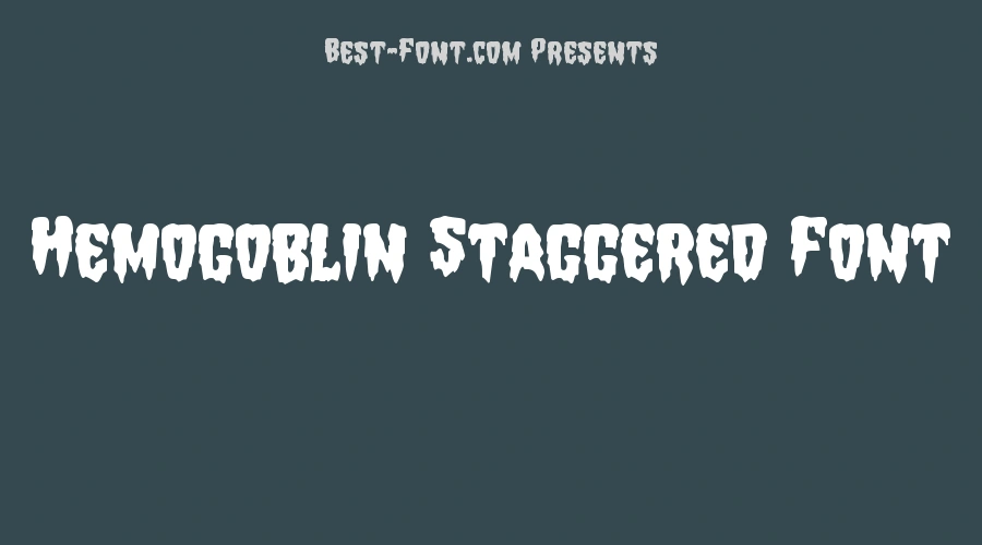 Hemogoblin Staggered Font