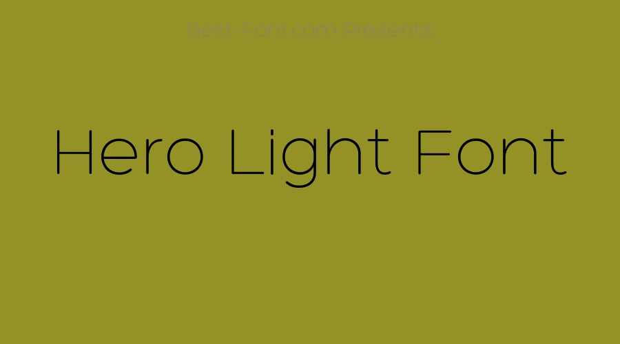 Hero Light Font