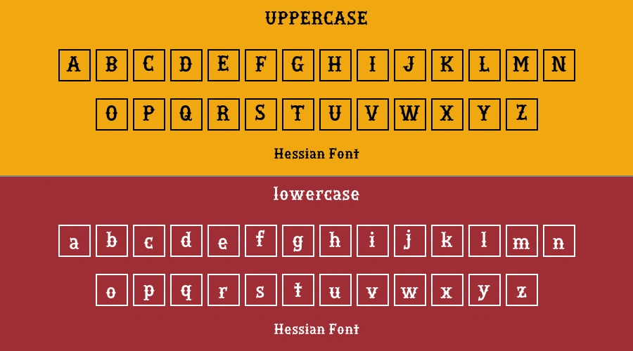 Hessian Font Preview