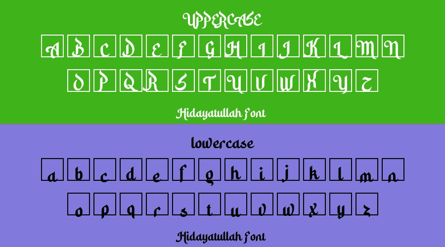 Hidayatullah Font Preview