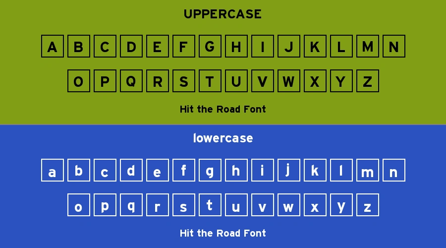 Hit the Road Font Preview