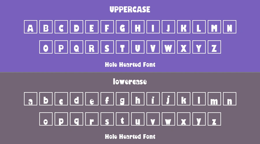 Hole Hearted Font Preview