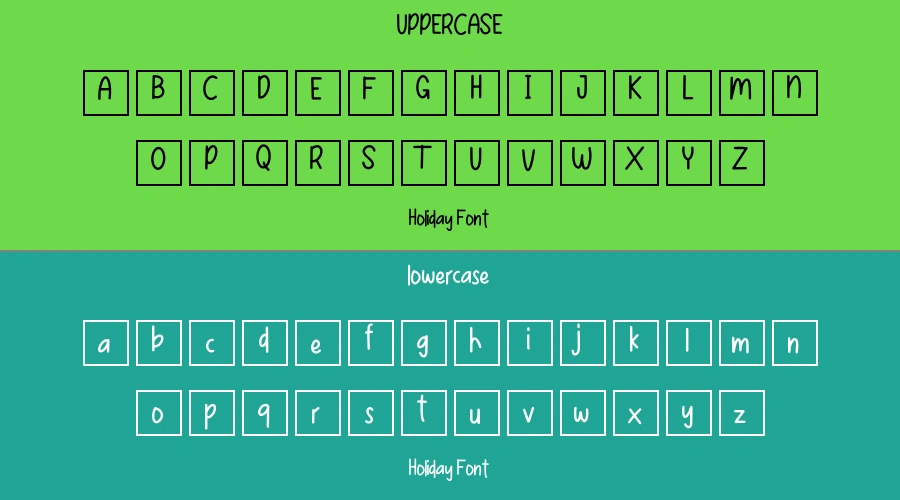 Holiday Font Preview