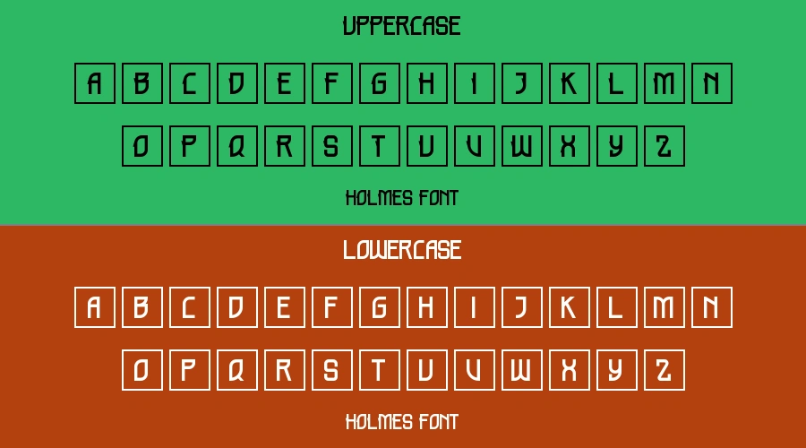 HOLMES Font Preview