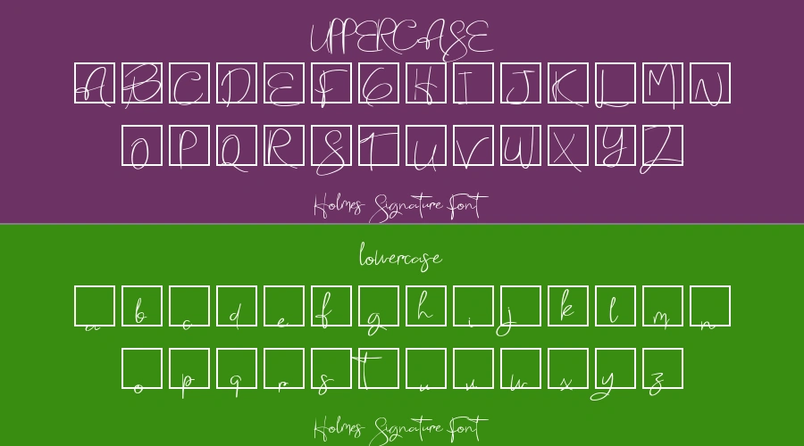Holmes Signature Font Preview